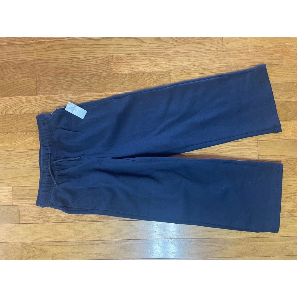 Old Navy Kids Baggy Sweatpants Navy Blue Wide Leg Fleece Joggers S